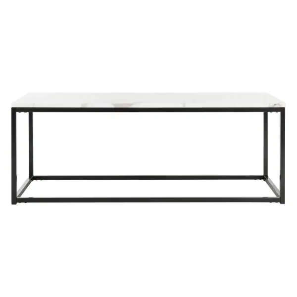 Photo 1 of Baize 48 in. White/Gray Large Rectangle Wood Coffee Table
