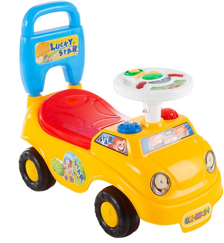 Photo 1 of Lil' Rider Kids Push Car – Scoot and Ride Car Walker with Steering Wheel, Lights, Sounds, Music for Babies and Toddlers – Learning to Walk Toys