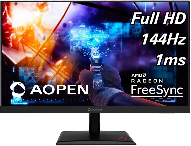Photo 1 of AOPEN 25MH1Q Pbipx 24.5" Full HD (1920 x 1080) TN Gaming Monitor with AMD Radeon FreeSync Technology, 144Hz, 1ms, (HDMI & Display Port), Black, FHD (1920x1080) 165Hz
