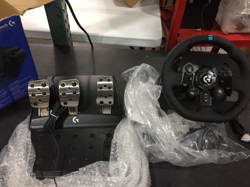 Photo 2 of Logitech - G923 Racing Wheel and Pedals for PS5, PS4 and PC