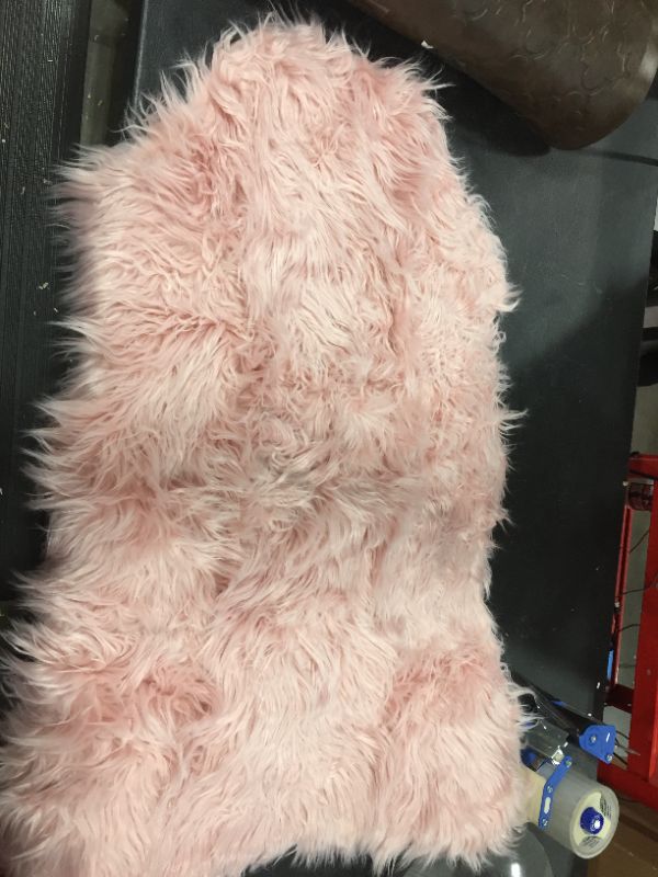 Photo 1 of 34IN X 20IN RUG PINK FURRY 