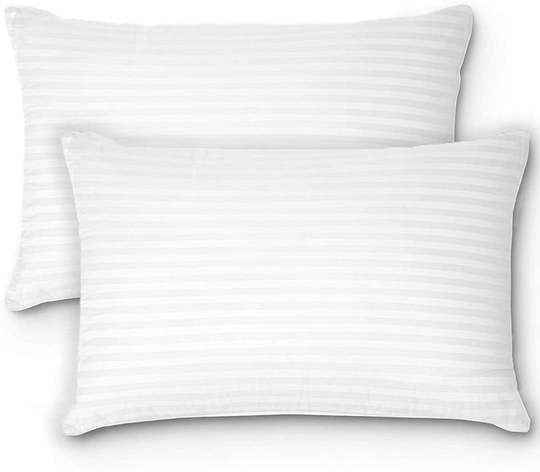 Photo 1 of Bed Pillows for Sleeping Standard Queen Size Fiber Pillows (2 Pack)
