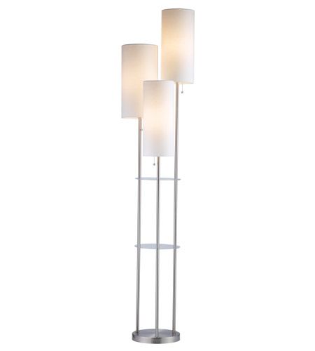 Photo 1 of 
Adesso 4305-22
Trio 68 inch 40 watt Satin Steel Floor Lamp Portable Light