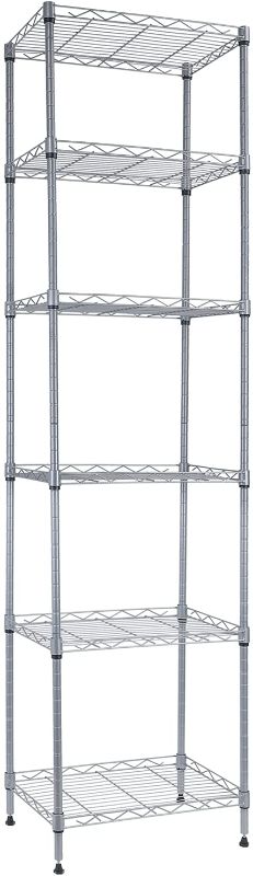 Photo 1 of 6 Wire Shelving Steel Storage Rack Adjustable Unit Shelves for Laundry Bathroom Kitchen Pantry Closet