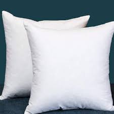 Photo 1 of 22x22 Decorative Throw Pillow Inserts-Down Feather Pillow Inserts-Square-Cotton Fabric-Set of 2-White.