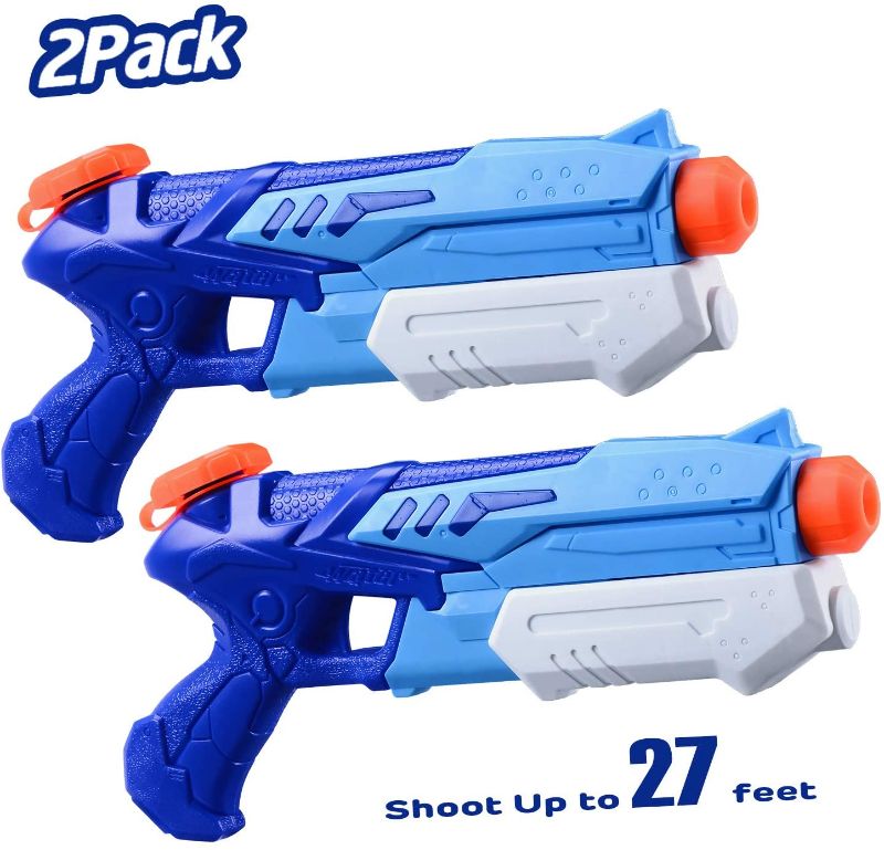 Photo 1 of HITOP Water Guns for Kids Squirt Water Blaster Guns Toy Summer Swimming Pool Beach Sand Outdoor Water Fighting Play Toys Gifts for Boys Girls Children (2 Pack)
