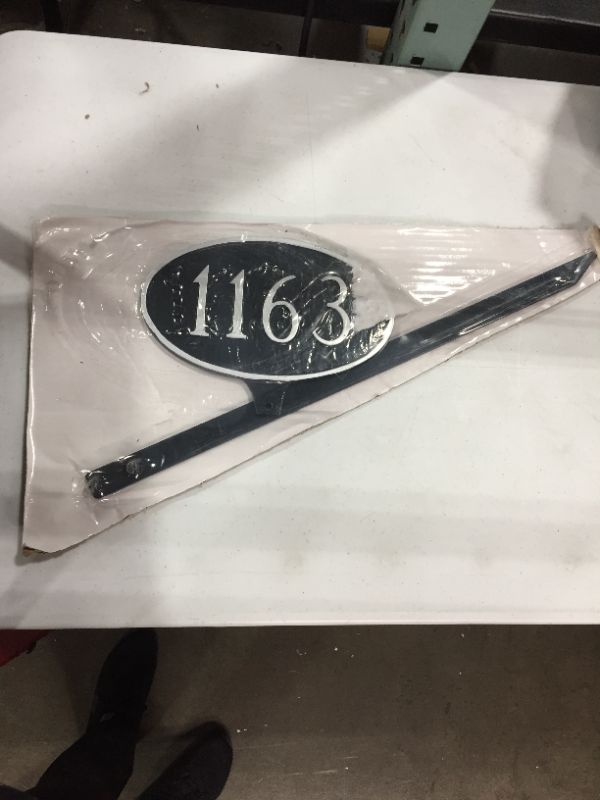 Photo 1 of address display plaque black and silver 