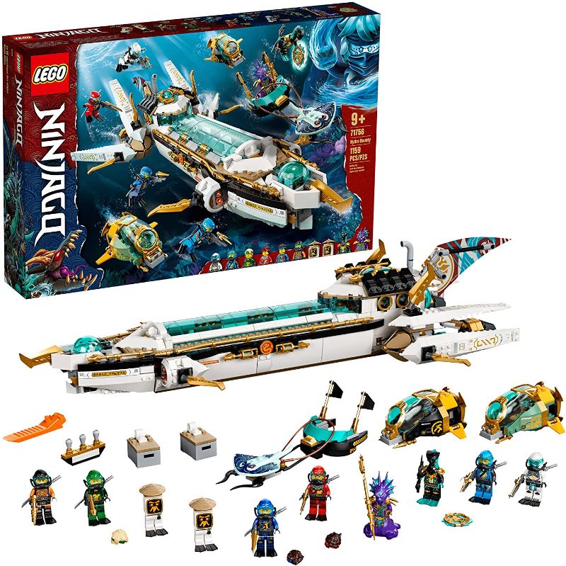 Photo 1 of LEGO NINJAGO Hydro Bounty 71756 Building Kit; Submarine Toy Featuring NINJAGO Kai and Lloyd; New 2021 (1,159 Pieces)