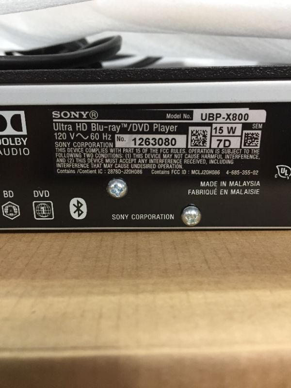 Photo 1 of UBP-X800M2 - Streaming 4K Ultra HD Hi-Res Audio Wi-Fi Built-In Blu-Ray Player