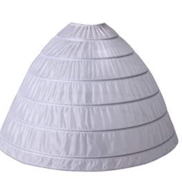 Photo 1 of AWSALE Full Aline 6 Hoop Petticoat for Women Underskirt Slip Crinoline for Wedding Dresses WPT146