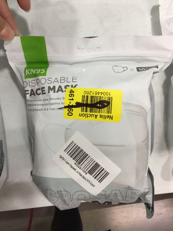 Photo 1 of ApePal 5-Layer Disposable KN95 Face Masks Wide Elastic Ear Loops Safety Face Mask,Black,10 PCS/Pack
