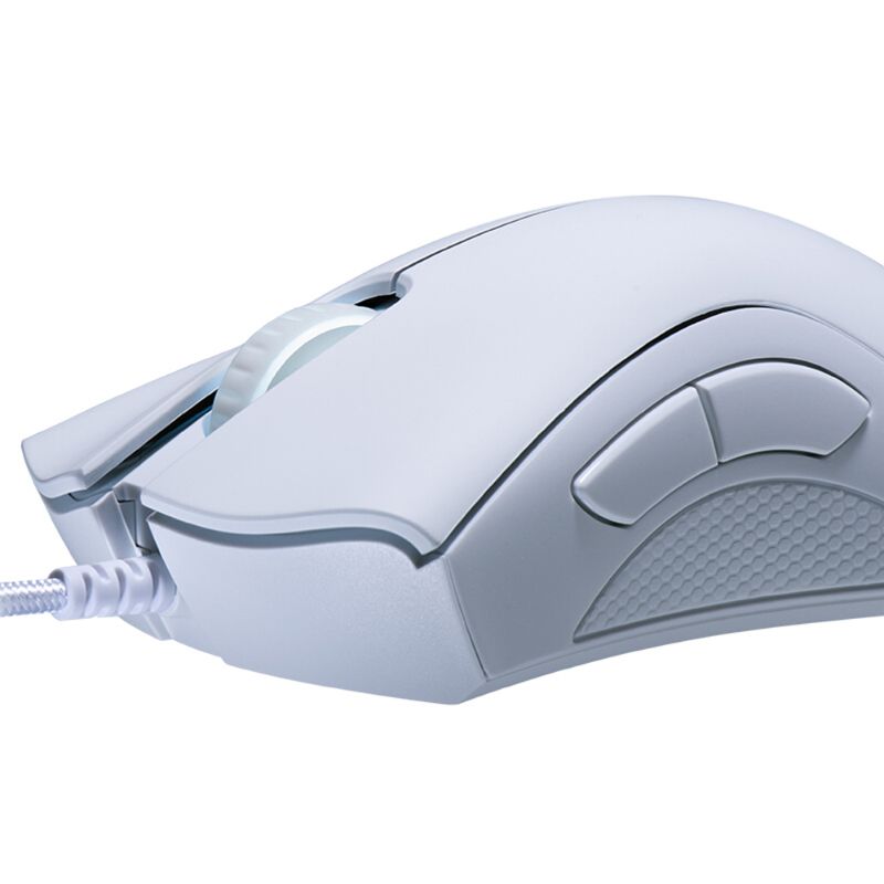 Photo 1 of Razer DeathAdder Essential Gaming Mouse 6400 DPI Optical Sensor  5 Programmable Buttons  Mechanical Switches  Rubber Side Grips  Mercury White