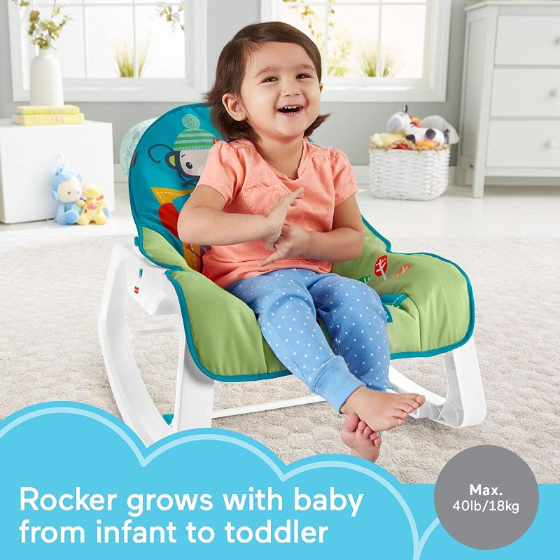 Photo 1 of Fisher-Price Infant-to-Toddler Rocker - Colorful Jungle, Baby Rocking Chair with Toys for Soothing or Playtime from Infant to Toddler