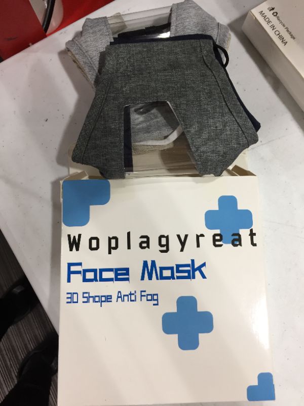 Photo 2 of ANTI FOG CLEAR WINDOW SEE THROUGH REUSABLE FACE MASK+ PACK OF 4, ASSORTED COLORS