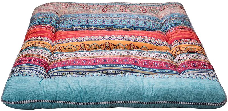 Photo 1 of Bohemian Retro Floor Mattress Vintage Floral Japanese Futon Mattress Roll Up, UNKNOWN SIZE