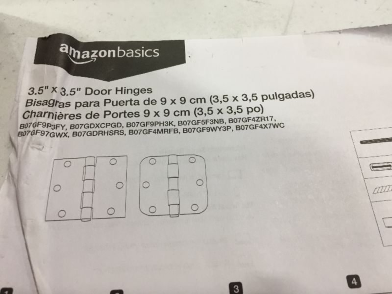 Photo 2 of 3.5X 3.5 DOOR HINGES BLACK 10 PK
