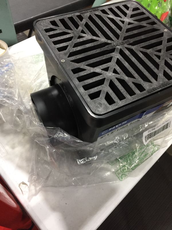 Photo 3 of 9 in. x 9 in. Plastic Square Drainage Catch Basin in Black