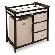 Photo 1 of Badger Basket Modern Changing Table with Hamper - Espresso