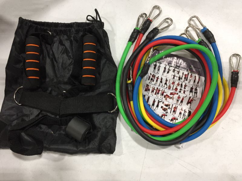 Photo 1 of 2 PACK GENERIC RESISTANCE BANDS SET