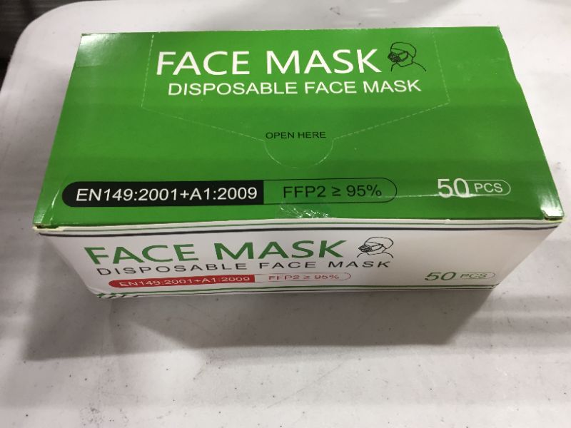 Photo 1 of 200 DISPOSABLE FACE MASKS 3PLY