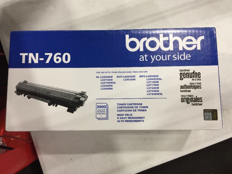 Photo 2 of Brother Genuine Cartridge TN760 High Yield Black Toner