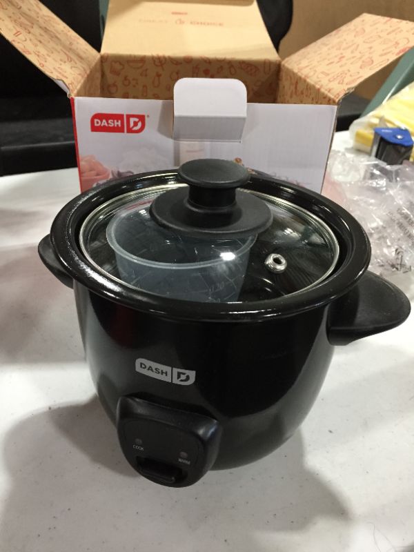 Photo 2 of Dash Drcm200bk Mini Rice Cooker with Keep Warm, Black