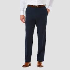 Photo 1 of Haggar Men's Cool 18 Pro Classic Fit Flat Front Pant - NAVY 40x32