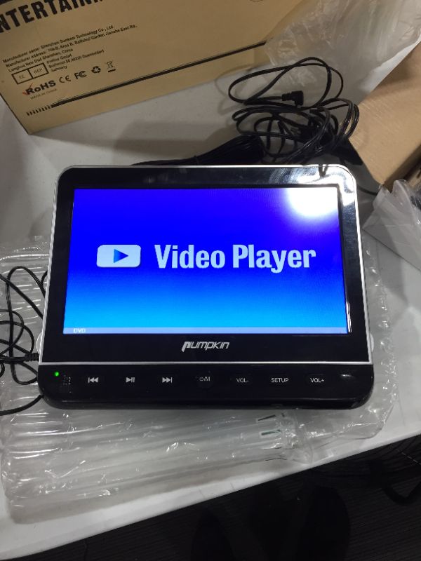Photo 2 of pumpkin 10.1 Inch Headrest Car DVD Player with Free Headphone, Support 1080P Video, 