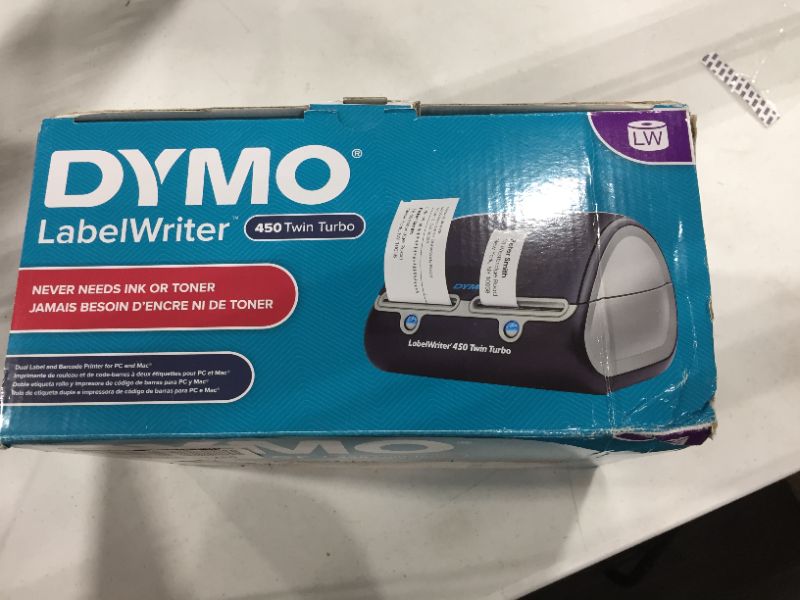 Photo 3 of Dymo LabelWriter 450 Twin Turbo Label Printer with 600x300dpi Resolution for Windows XP/Vista or Mac OS
