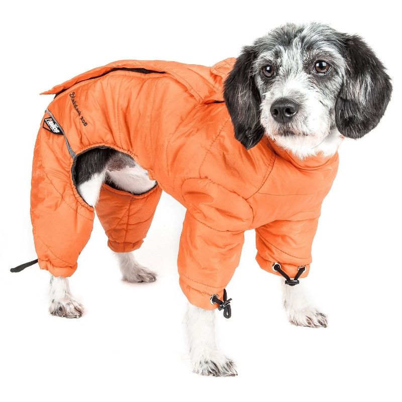 Photo 1 of Dog Helios Orange Thunder-Crackle Full-Body Waded-Plush Adjustable and 3M Reflective Dog Jacket, for smaller  Medium sized dogs
