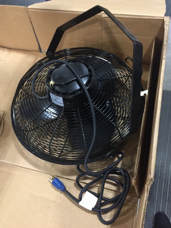 Photo 2 of Air King 1/16 HP Motor 3-Speed Non-Oscillating Enclosed Ceiling Mount Fan, Black, 18"