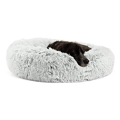 Photo 1 of Best Friends by Sheri Calming Shag Vegan Fur Donut Cuddler, Frost, Medium/30" x 30"