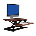 Photo 1 of FlexiSpot AlcoveRiser Sit-To-Stand Desk Converter, 28"W, Mahogany