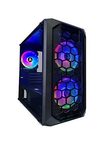 Photo 1 of Apevia PRODIGY-BK Micro-ATX Gaming Case with 1 x Tempered Glass Panel, Top USB3.0/USB2.0/Audio Ports