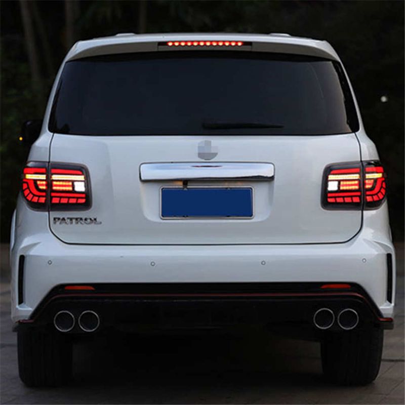 Photo 1 of LED Tail Lamps Fit For Nissan Armada Dark/Red LED Rear Lights Assembly 2017-2020
