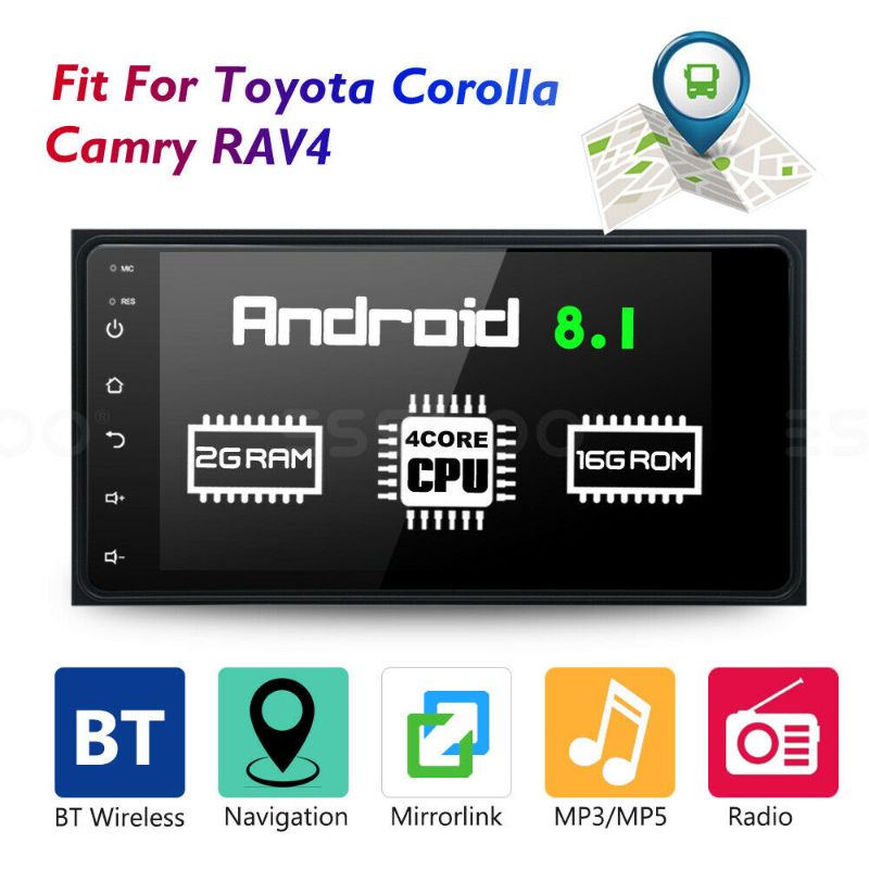 Photo 1 of 7" Android 8.1 Stereo Radio GPS MP5 Player For Toyota Corolla Camry
