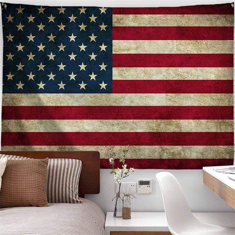 Photo 1 of 51 X 71 AMERICAN FLAG TAPESTRY