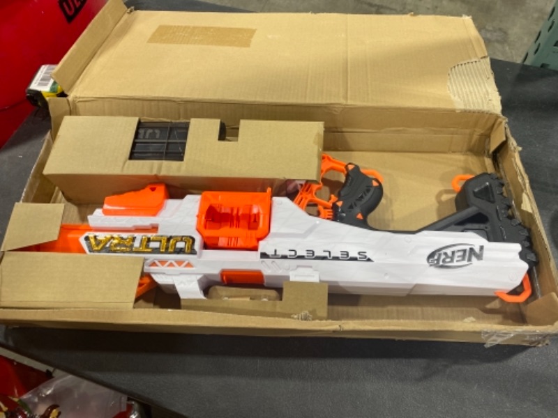 Photo 3 of NERF Ultra Select Fully Motorized Blaster, Fire for Distance or Accuracy, Includes Clips and Darts, Compatible Only Ultra Darts
