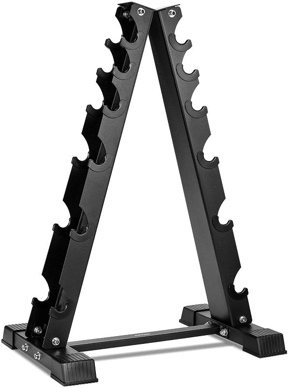 Photo 1 of AKYEN A-Frame Dumbbell Rack Stand Only, 6 Tier Weight Rack for Dumbbells (800 Pounds Weight Capacity, 2021 Version) DUMBBELLS NOT INCLUDED
