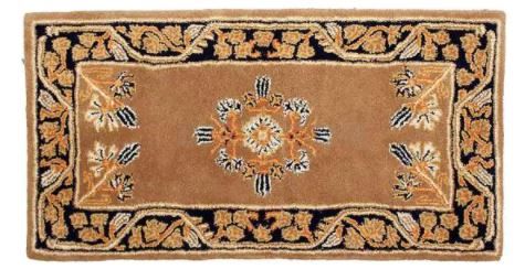 Photo 1 of 2 ft. x 4 ft. Jardin Rectangular Area Rug, Cocoa