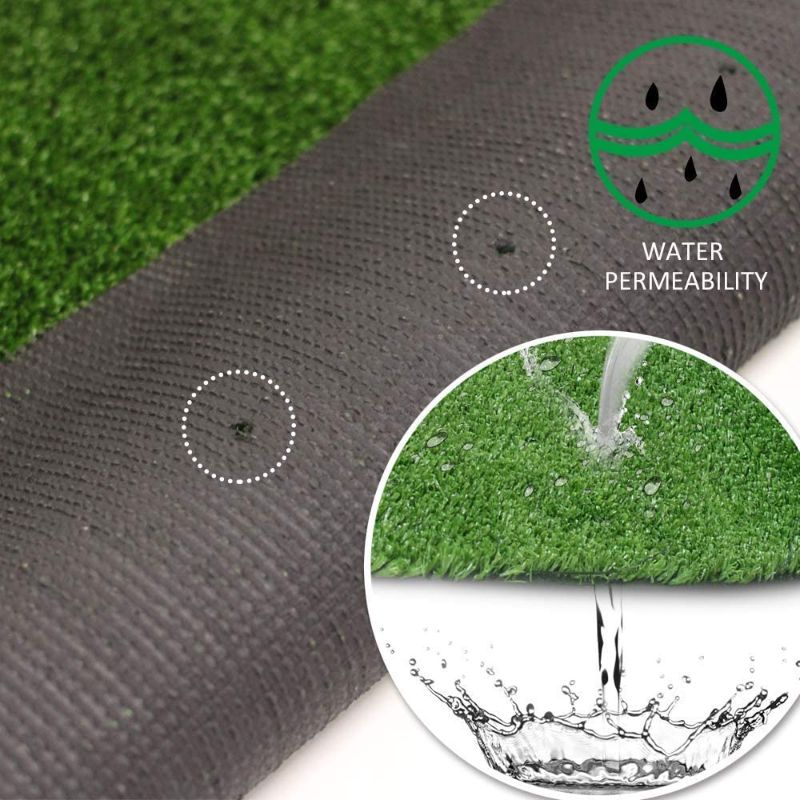 Photo 1 of Artificial Turf Grass Lawn 5 FT x8 FT, Realistic Synthetic Grass Mat, Indoor Outdoor Garden Lawn Landscape for Pets,Fake Faux Grass Rug with Drainage Holes
