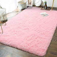 Photo 1 of 96"x60" pink fluffy rug