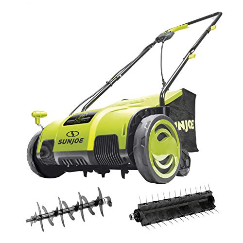 Photo 1 of  Sun Joe AJ798E Electric Lawn Dethatcher, 13 inch, 11.5 Amp, AirBoost Technology, Green