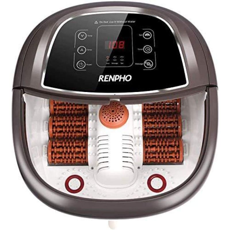 Photo 1 of RENPHO Foot Spa Bath Motorized Shiatsu Massager Corn Rollers w Heat Jet Bubbles