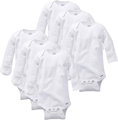 Photo 1 of Gerber Baby 6-Pack Long-Sleeve Mitten-Cuff Onesies Bodysuit