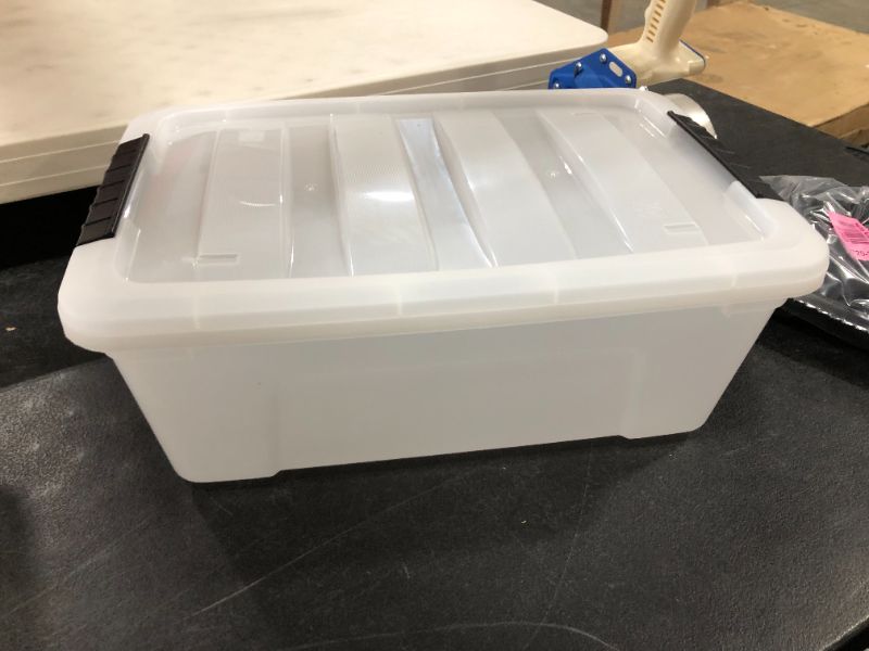 Photo 1 of Plastic Storage Bin With Lid 