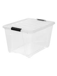 Photo 1 of IRIS Plastic Storage Container With Handles/Latch Lid, 20" x 14 1/2" x 14", Clear Item
