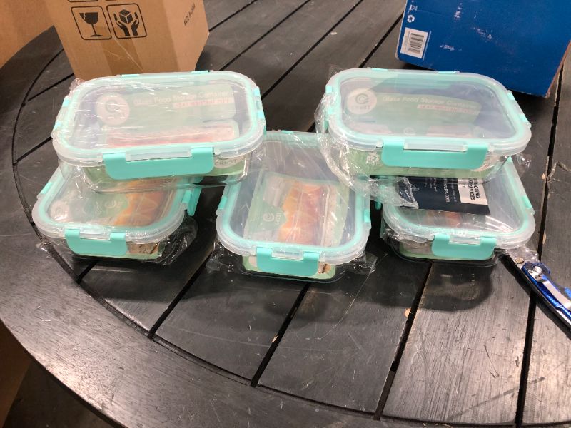 Photo 1 of 5 pack glass meal prep containers