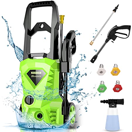 Photo 1 of Homdox 2500 PSI,1.5GPM Pressure Washer Electric Power Washer With 4 Nozzles,Longer Cables and Hoses,for Cleaning Cars, Driveways, Garden (Green)
