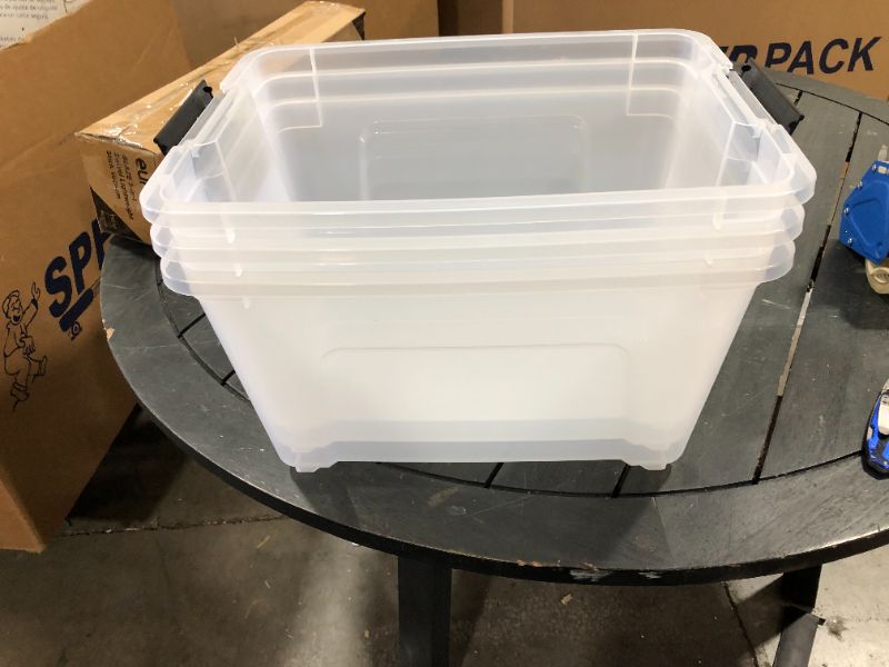 Photo 1 of Plastic Storage Bin No Lid Pack Of 3